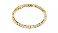 Valenza – Тенис гривна с диаманти 6.37 ct от 14К жълто злато