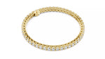 Заредете изображението в галерията: Valenza – Тенис гривна с диаманти 6.37 ct от 14К жълто злато
