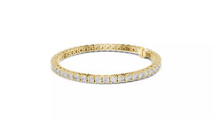 Valenza – Тенис гривна с диаманти 6.37 ct от 14К жълто злато