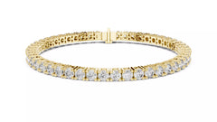 Valenza – Тенис гривна с диаманти 6.37 ct от 14К жълто злато