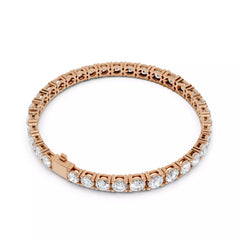 Valenza Grande – тенис гривна с диаманти 13.20 ct от 14К розово злато