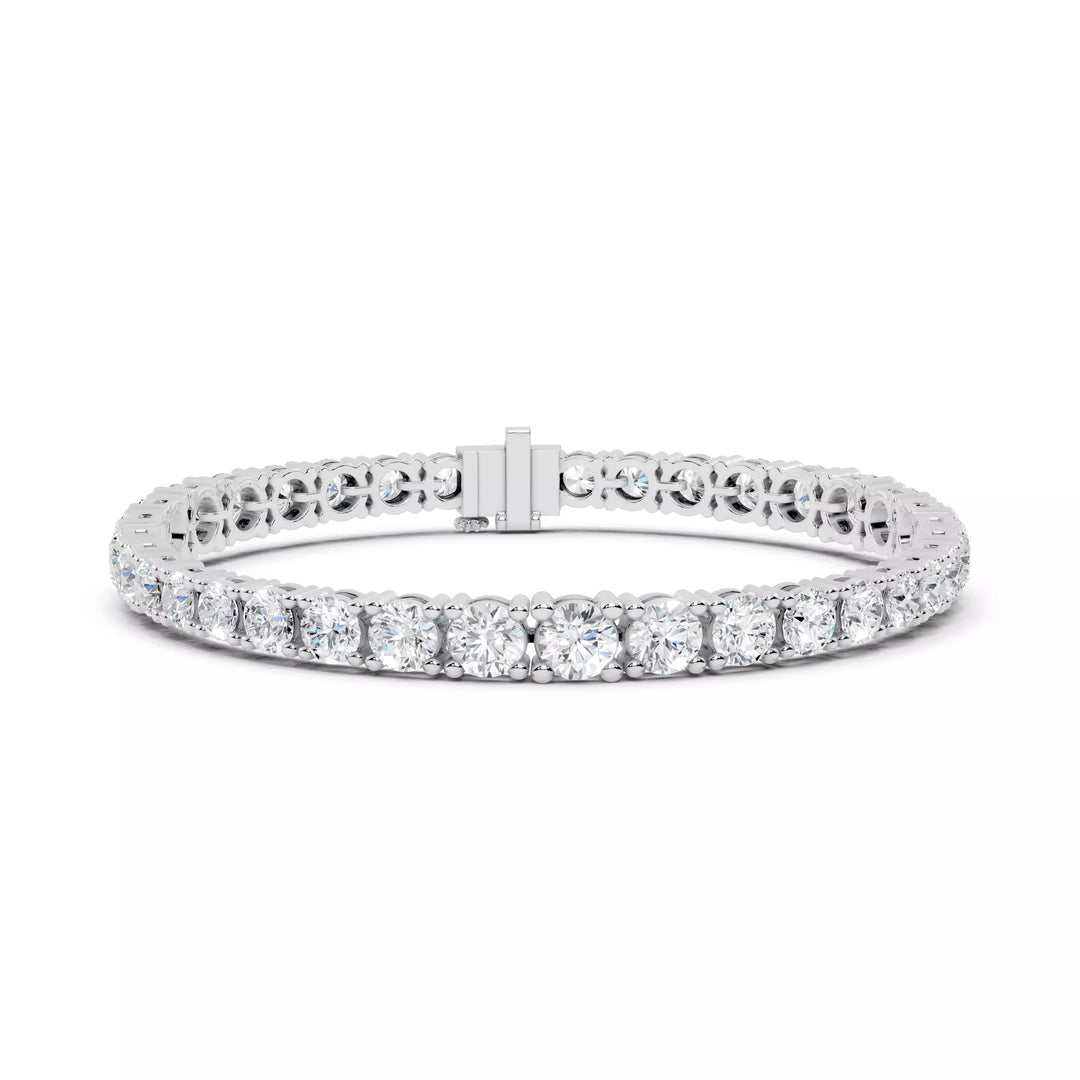 Valenza Grande – тенис гривна с диаманти 13.20 ct от 14К бяло злато