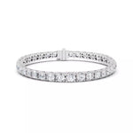 Заредете изображението в галерията: Valenza Grande – тенис гривна с диаманти 13.20 ct от 14К бяло злато
