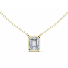 Aurex – колие с диамант форма Emerald 1.50 ct. от 14K жълто злато