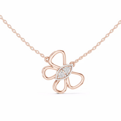Avelis – колие с диаманти от 14K розово злато