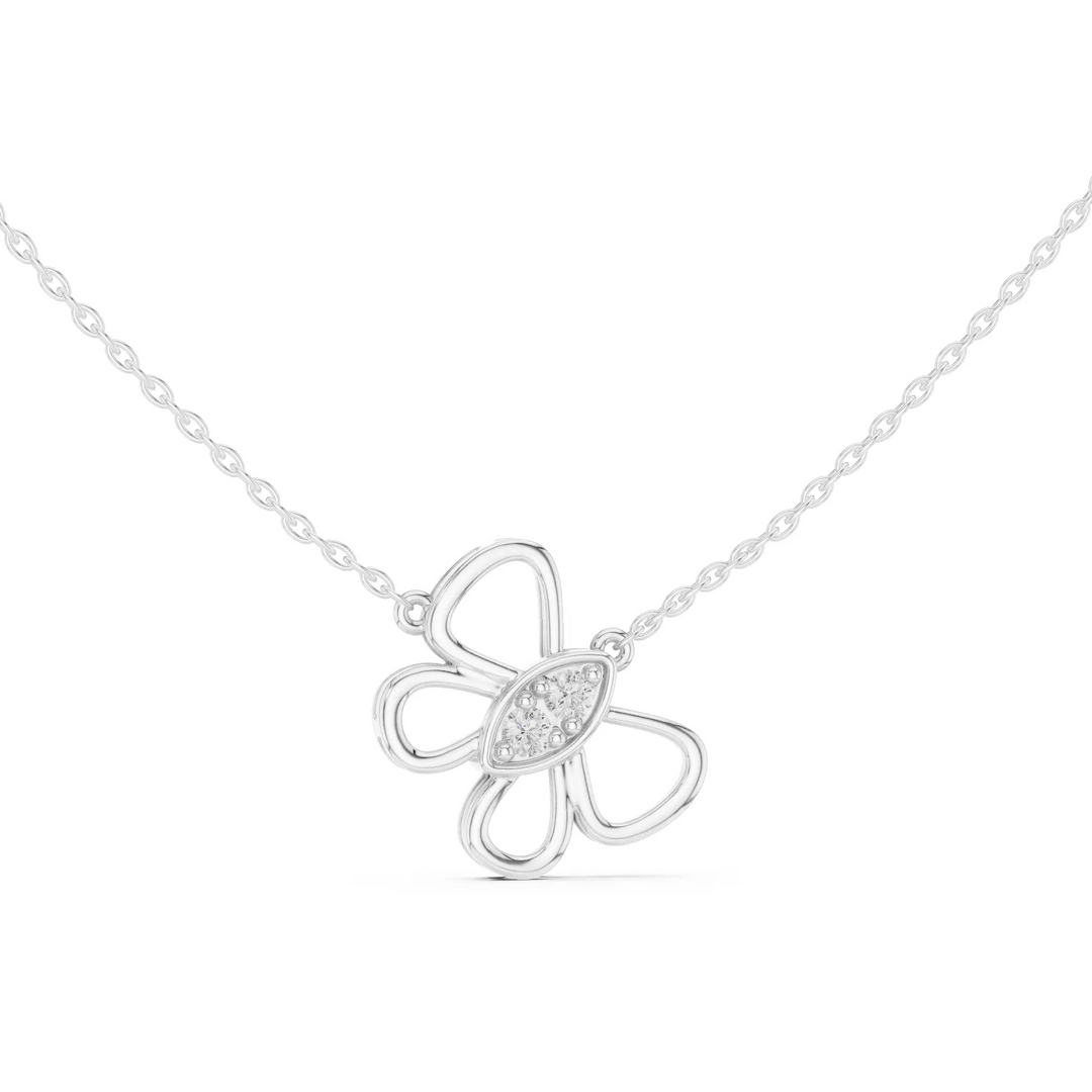 Avelis – колие с диаманти от 14K бяло злато