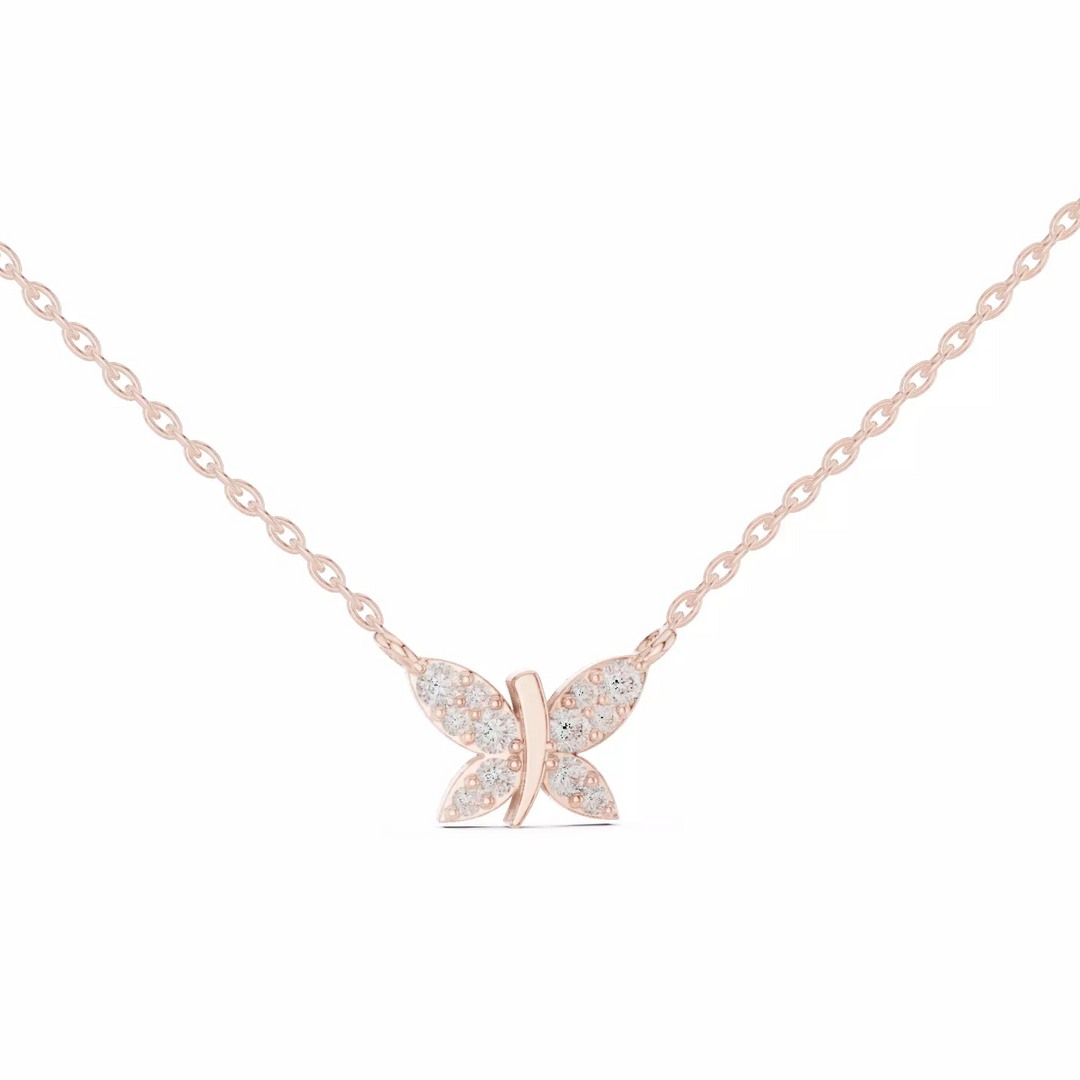 Fioré – колие с диаманти от 14K розово злато