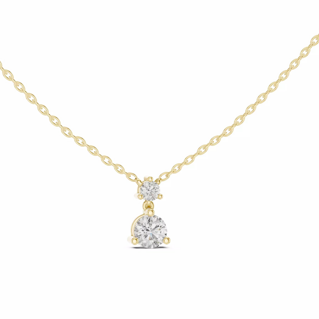 Lumora – колие с диаманти от 14K жълто злато