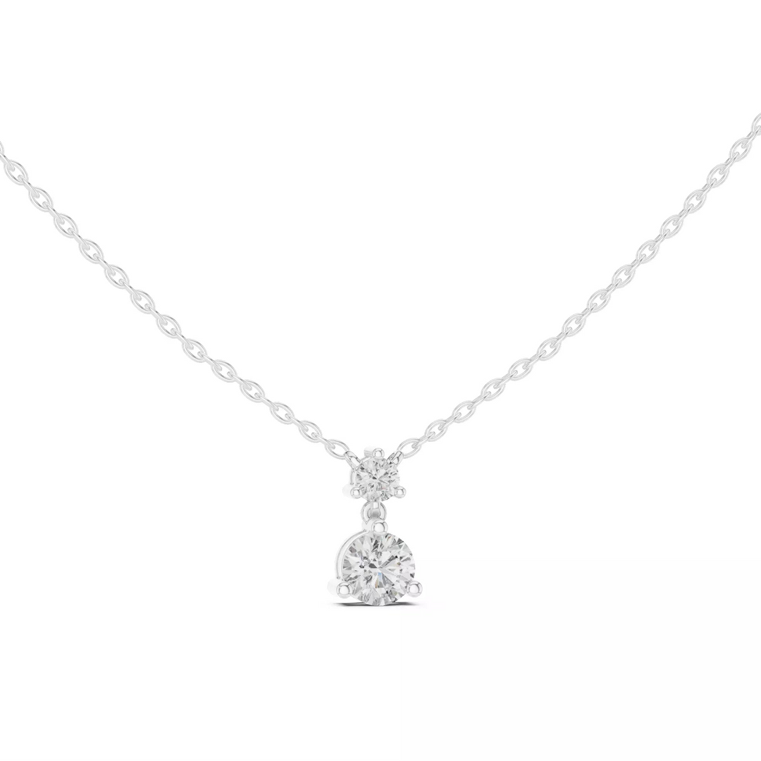 Lumora – колие с диаманти от 14K бяло злато