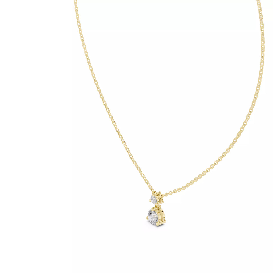 Lumora – колие с диаманти от 14K жълто злато