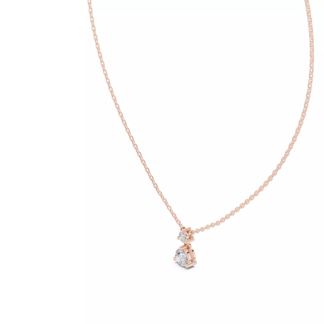 Lumora – колие с диаманти от 14K розово злато