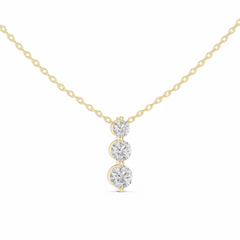 Orlina – колие с диаманти общ карат 1.11 ct от 14K жълто злато