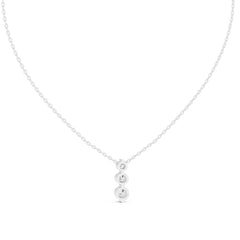 Orlina – колие с диаманти общ карат 1.11 ct от 14K бяло злато