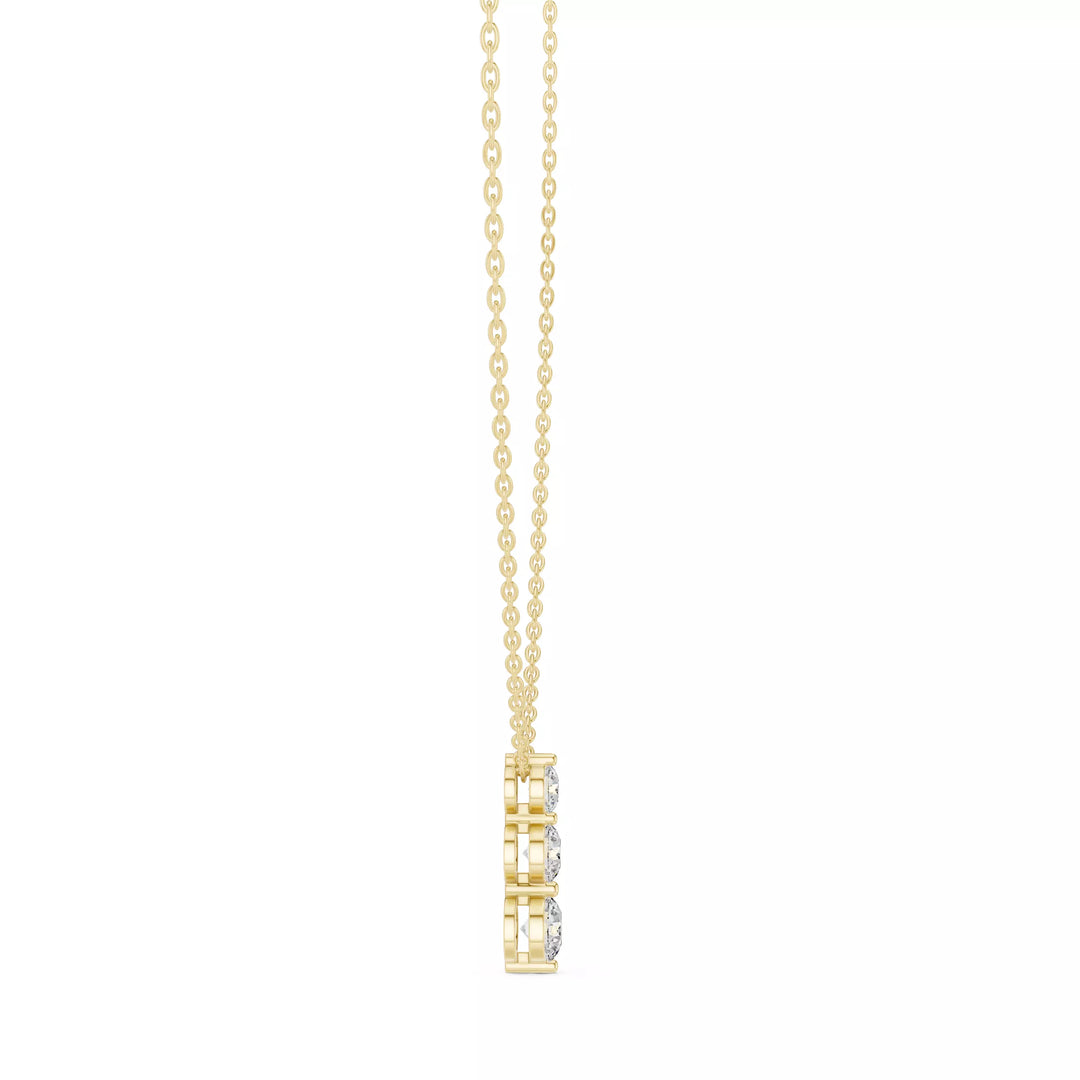 Orlina – колие с диаманти общ карат 1.11 ct от 14K жълто злато