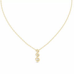 Orlina – колие с диаманти общ карат 1.11 ct от 14K жълто злато