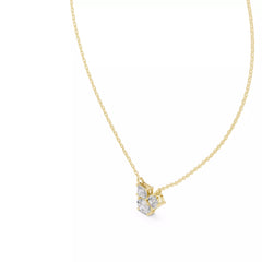 Trilume – колие с диаманти микс шлифовки Oval Emerald Cushion от 14K жълто злато