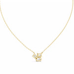 Заредете изображението в галерията: Trilume – колие с диаманти микс шлифовки Oval Emerald Cushion от 14K жълто злато
