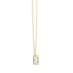 Заредете изображението в галерията: Vireon – колие с 2 ct Princess диамант от 14K жълто злато
