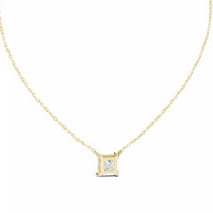 Vireon – колие с 2 ct Princess диамант от 14K жълто злато