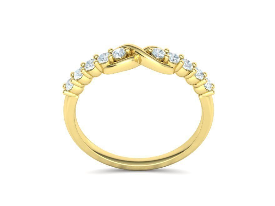 Eternelle – комплект колие и пръстен с диаманти от 14K жълто злато