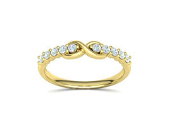 Eternelle – комплект колие и пръстен с диаманти от 14K жълто злато