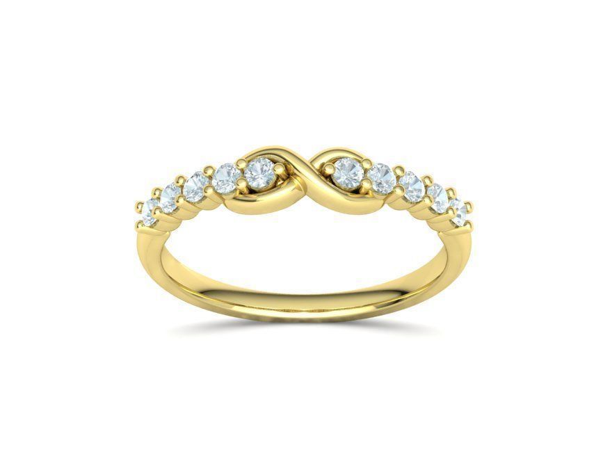 Eternelle – комплект колие и пръстен с диаманти от 14K жълто злато
