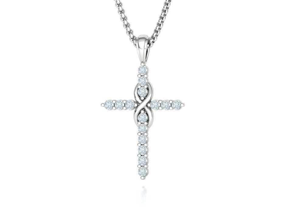 Eternelle – комплект колие и пръстен с диаманти от 14K бяло злато