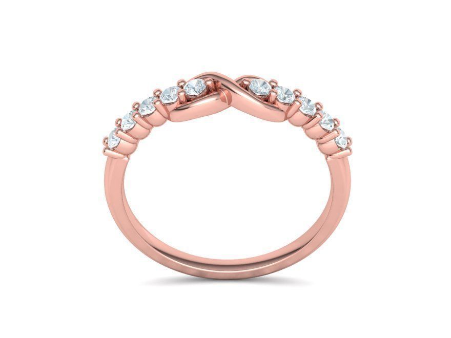 Eternelle – комплект колие и пръстен с диаманти от 14K розово злато