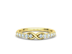 Eternelle – комплект колие и пръстен с диаманти от 14K жълто злато