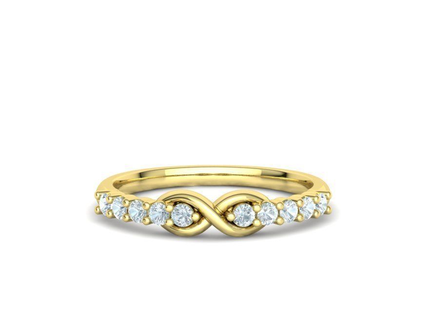 Eternelle – комплект колие и пръстен с диаманти от 14K жълто злато