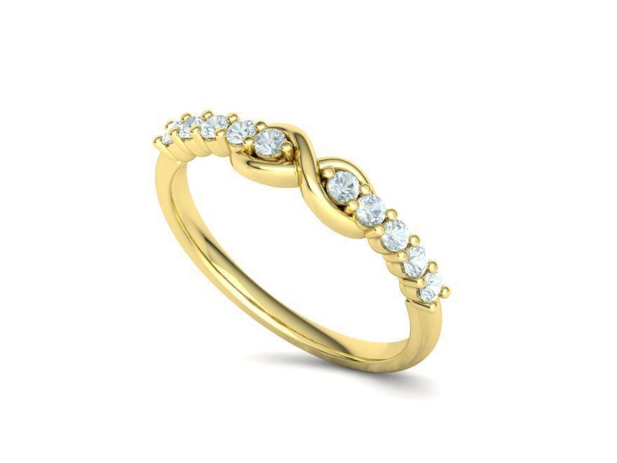 Eternelle – комплект колие и пръстен с диаманти от 14K жълто злато
