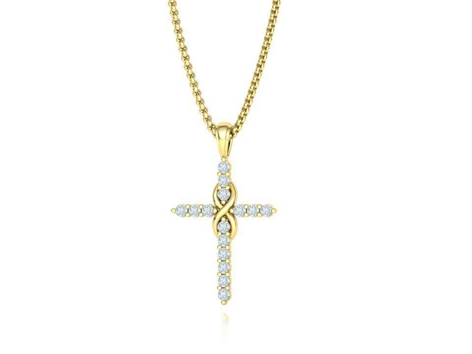 Eternelle – комплект колие и пръстен с диаманти от 14K жълто злато