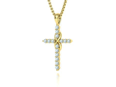 Eternelle – комплект колие и пръстен с диаманти от 14K жълто злато