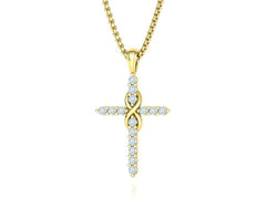 Eternelle – комплект колие и пръстен с диаманти от 14K жълто злато