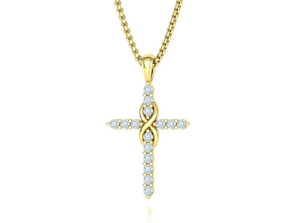 Eternelle – комплект колие и пръстен с диаманти от 14K жълто злато
