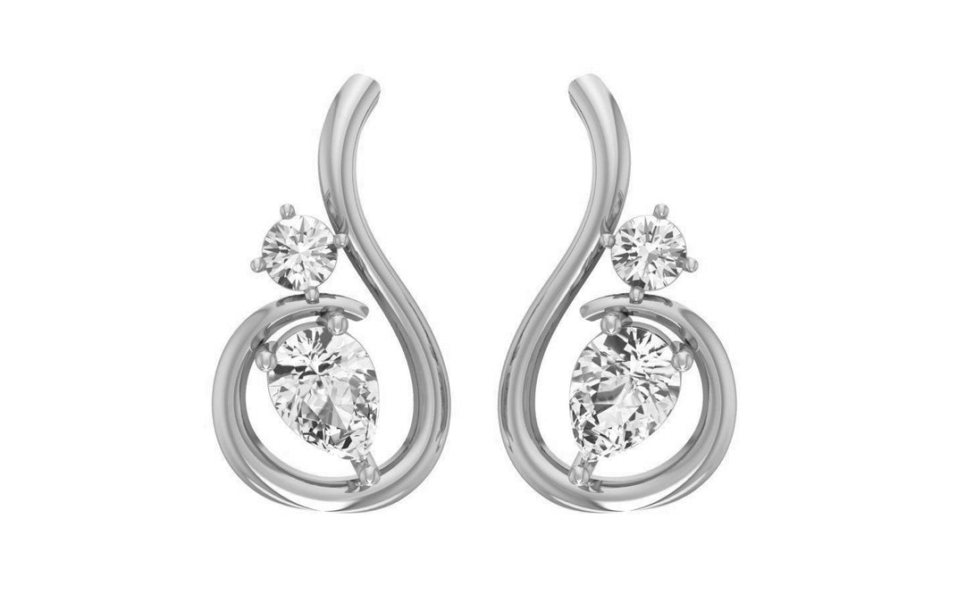 Meliora – комплект висулка и обеци с диаманти 2.78 ct. от 14К бяло злато