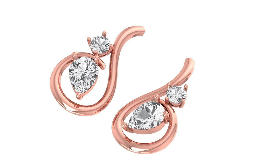 Meliora – комплект висулка и обеци с диаманти 2.78 ct. от 14К розово злато