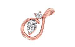Meliora – комплект висулка и обеци с диаманти 2.78 ct. от 14К розово злато