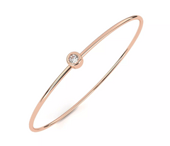 Minimalis – Гривна с диамант в розово злато