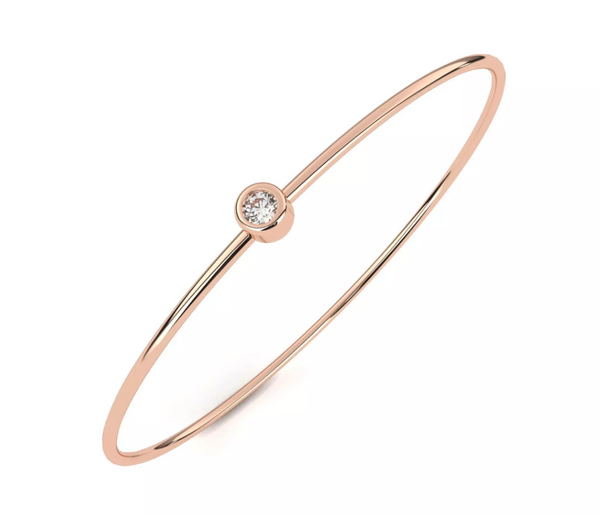 Minimalis – Гривна с диамант в розово злато