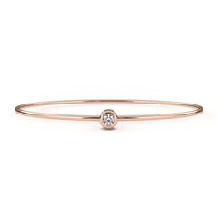 Minimalis – Гривна с диамант в розово злато