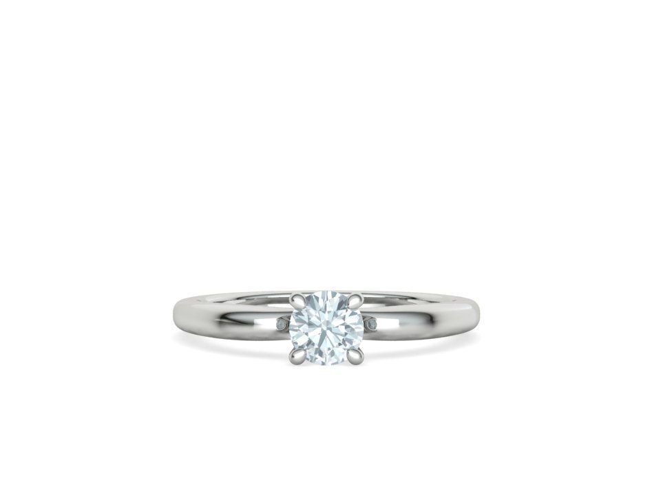 Naya – годежен пръстен солитер с диамант 0.50 ct в 14K бяло злато