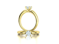 Naya – годежен пръстен солитер с диамант 0.50 ct в 14K жълто злато