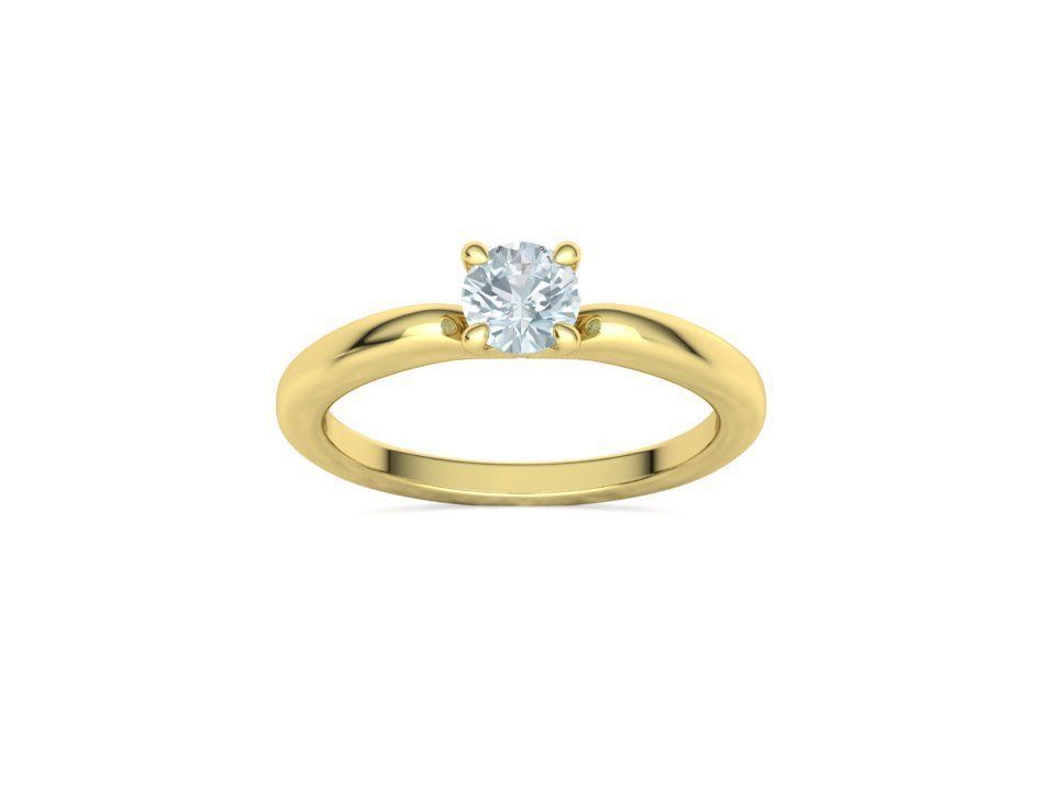 Naya – годежен пръстен солитер с диамант 0.50 ct в 14K жълто злато