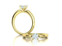 Naya – годежен пръстен солитер с диамант 0.50 ct в 14K жълто злато