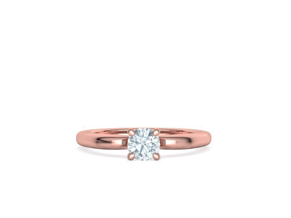 Naya – годежен пръстен солитер с диамант 0.50 ct в 14K розово злато