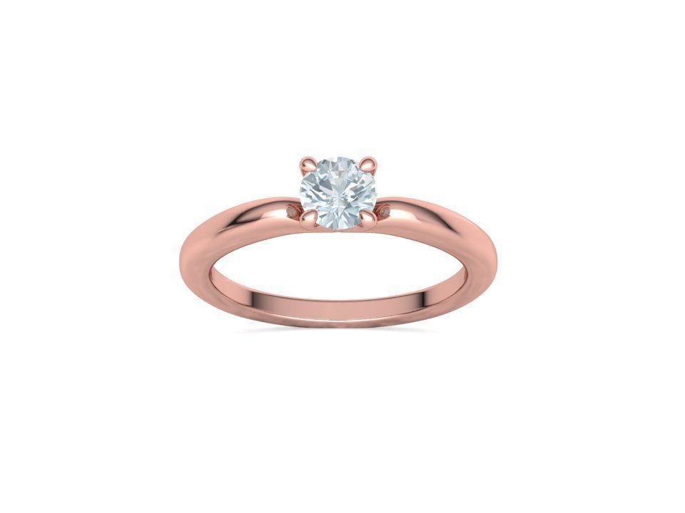 Naya – годежен пръстен солитер с диамант 0.50 ct в 14K розово злато