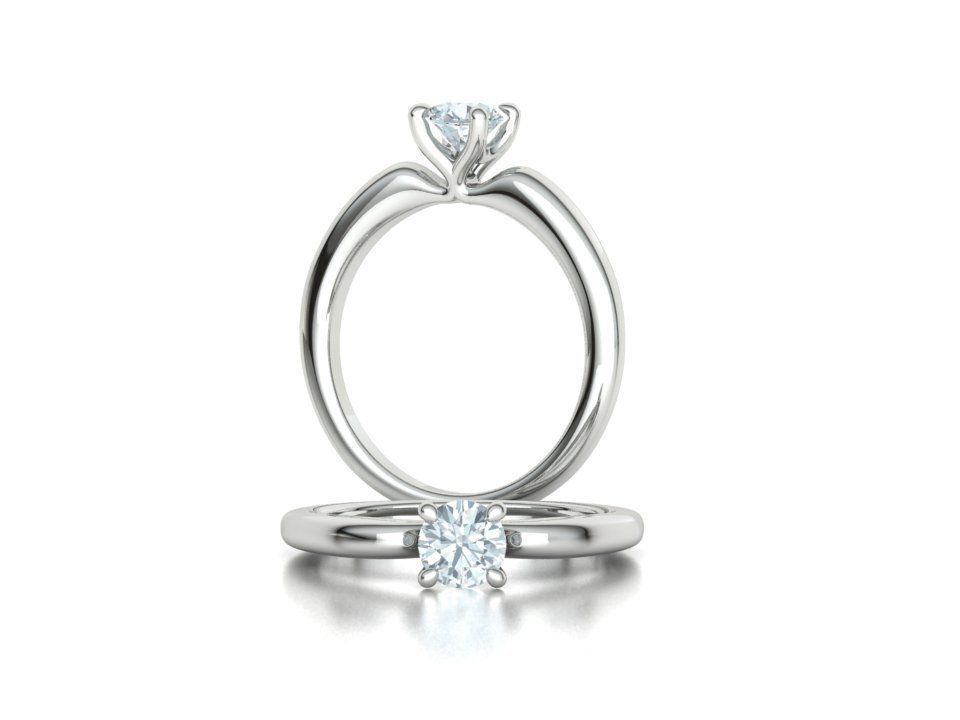 Naya – годежен пръстен солитер с диамант 0.50 ct в 14K бяло злато