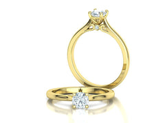 Nova – Годежен пръстен солитер с диамант 0.50 ct в 14K жълто злато