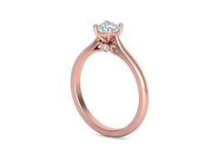 Nova – Годежен пръстен солитер с диамант 0.50 ct в 14K розово злато